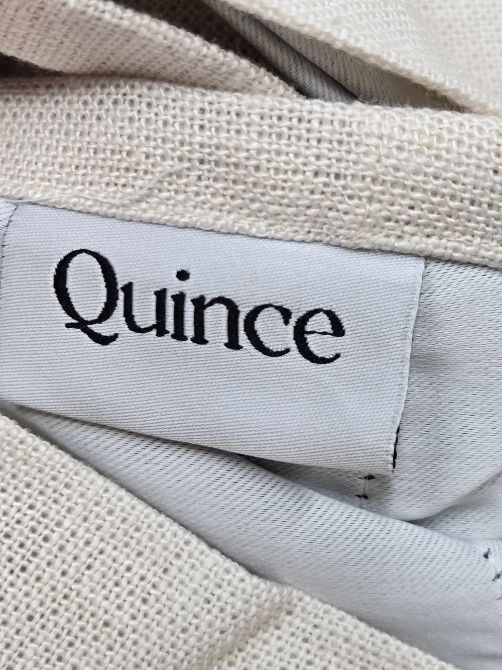 NWT QUINCE 2 48x108 Heavyweight European Linen Room Darkening Curtains Sand 0133